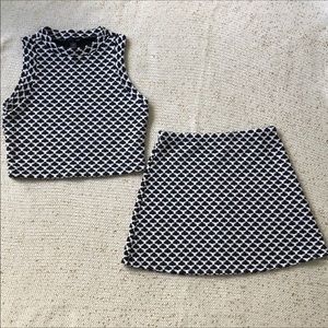 Aqua Matching Skirt Set